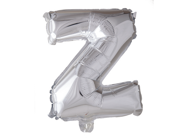 Bokstavballong - Z - Sølv 1 Folieballong - 41cm (16")
