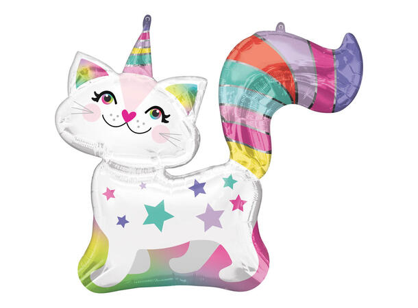 Caticorn 1 Stor folieballong med form - 78x71cm