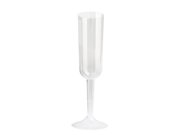 Champagneglass - Gjennomsiktig 4 Plastglass - 2dl