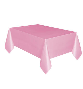 Ensfarget - Lys Rosa - Kompakt pakket 1 Plastikkduk firkantet - 137x214cm