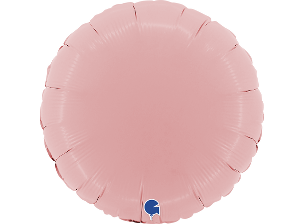 Ensfarget - Matte Pink 1 Folieballong - Rund - 18" (43cm)