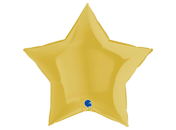 Ensfarget - Pastel Yellow 1 Folieballong - Stjerne - 36" (91cm)
