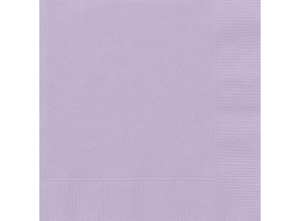 Ensfarget Lavendel 20 Lunchservietter - 33x33cm