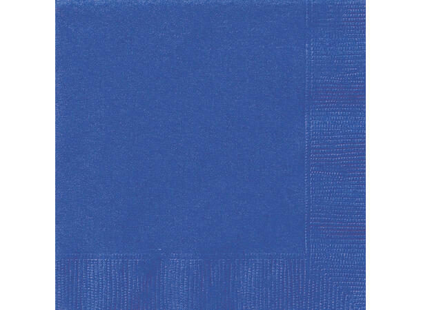 Ensfarget Mørk Blå 20 Drikkeservietter - 25x25cm