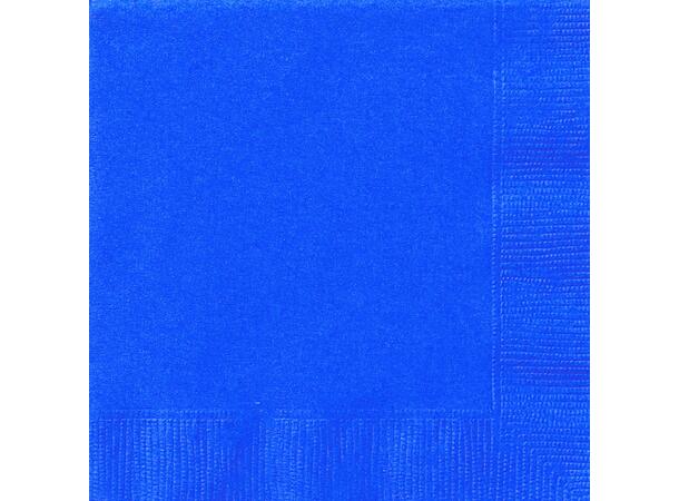 Ensfarget Mørk Blå 20 Drikkeservietter - 25x25cm