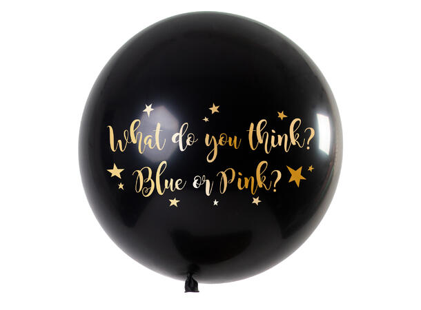 Gummiballong - Gender Reveal Girl 1 Gummiballong med konfetti - 90cm (3ft)