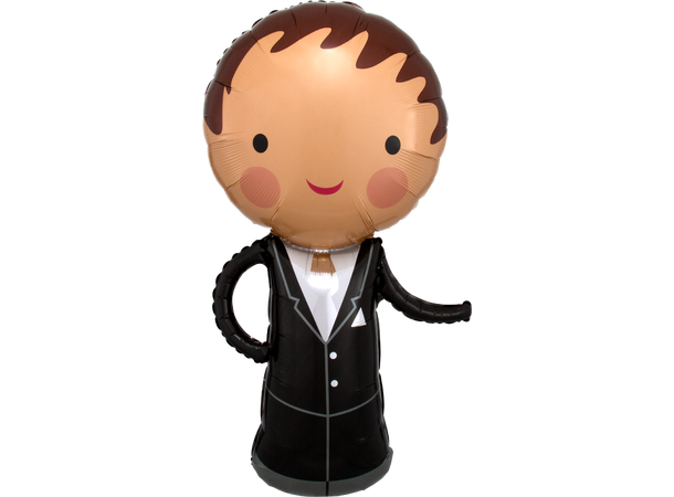 Handsome Groom 1 Stor folieballong med form - 48x101cm