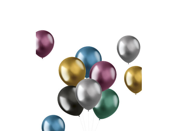 Intense Shine - 6 farger miks 10 Gummiballonger - 33cm (13")