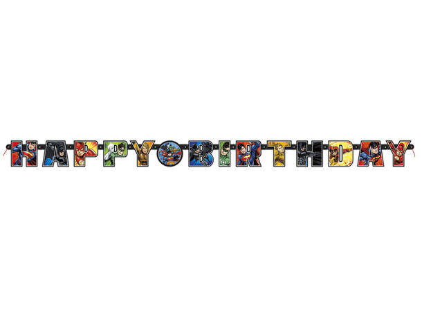 Justice League - Stor 1 Leddbanner i papir - ca 1,5m