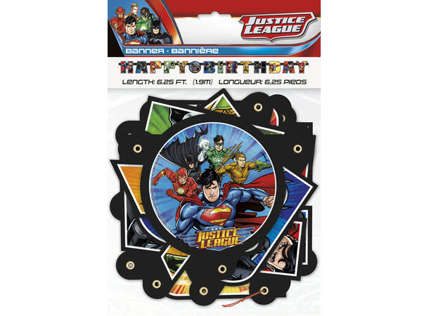 Justice League - Stor 1 Leddbanner i papir - ca 1,5m