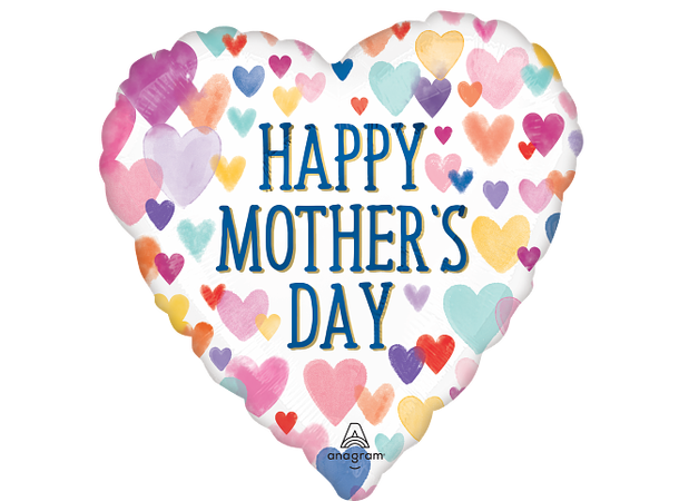 Mothers Day - Sprinkle Hearts 1 Folieballong - Hjerte - 28" (71cm)