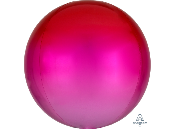 Ombré Orbz® Red & Pink 1 Ballongball - ORBZ - 38x40cm