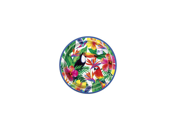Palme Luau 8 Runde tallerkener i papp - 23cm