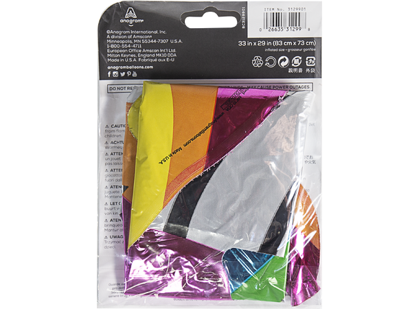 Rainbow Unicorn 1 Stor folieballong med form - 83x73cm