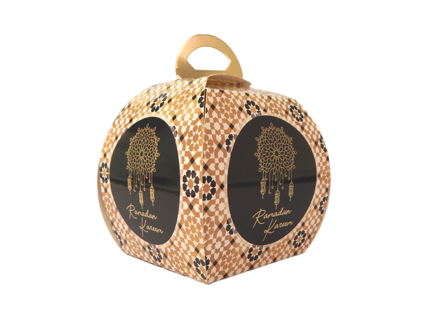 Ramadan Kareem Party - Black & Gold 10 Godtebokser i papir - 10x8cm