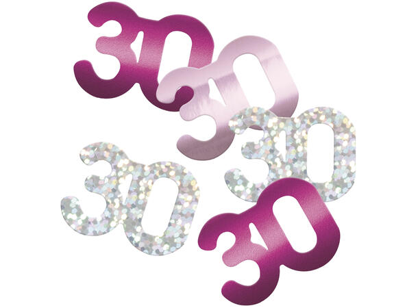 Rosa & Sølv Glitz - #30 1 Pose Bordkonfetti - 14g