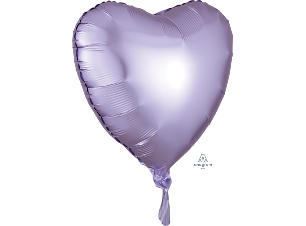 Satin Luxe® Pastel Lilac Heart 1 Folieballong - Hjerte - 18" (43cm)