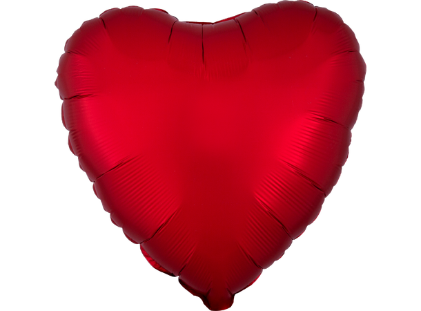 Satin Luxe® Sangria Heart 1 Folieballong - Hjerte - 18" (43cm)