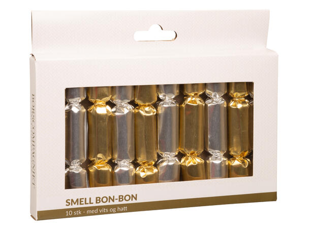 Smell Bon-Bon mini  - sølv & gull 10 stk 10 cm knall ass sølv og gull