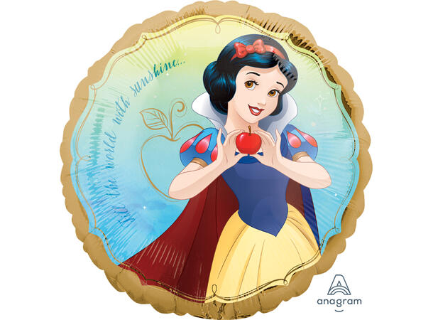Snehvit - Disney Prinsesse 1 Folieballong - Rund - 18" (43cm)
