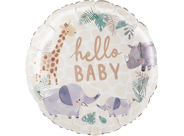 Soft Jungle Baby 1 Folieballong - Rund - 18" (43cm)