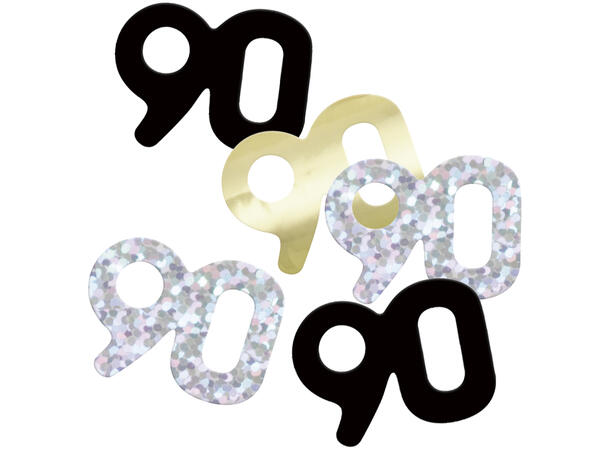 Sort & Sølv Glitz - #90 1 Pose Bordkonfetti - 15g