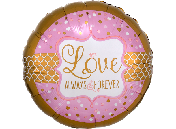 Sparkling Wedding 1 Folieballong rund - 28" (71cm)