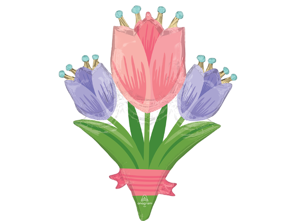 Spring Cheer Tulips 1 Stor folieballong med form - 78x96cm