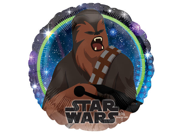 Star Wars Galaxy - Chewbacca 1 Folieballong - Rund - 18" (43cm)