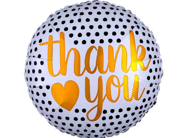 THANK YOU - Modern Dots 1 Folieballong - Rund - 18" (43cm)