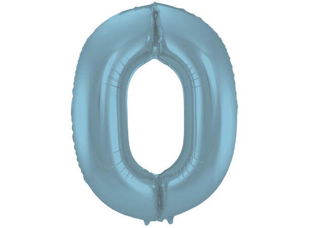 Tallballong - Pastel Blå Matt - 0 1 Folieballong - 86cm (34")