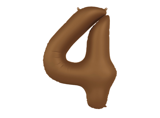 Tallballong - Sjokoladebrun 4 1 Folieballong - 86cm (34")