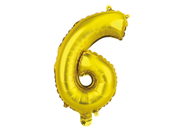 Tallballong # 6 - Gull 1 Folieballong - 41cm (16") 