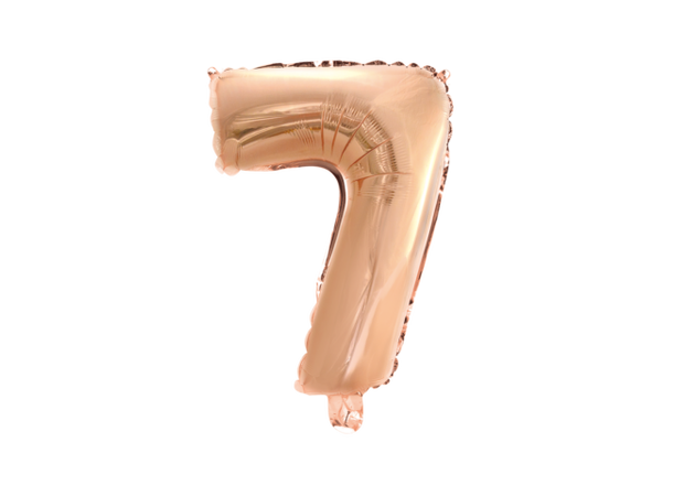 Tallballong # 7 - Rosegull 1 Folieballong - 41cm (16") 