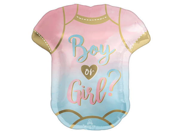 The Big Reveal 1 Stor folieballong med form - 55x60cm
