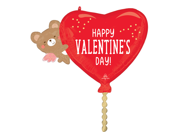 Valentines Day - Angel Bear Hug 1 Folieballong med form - 88x88cm