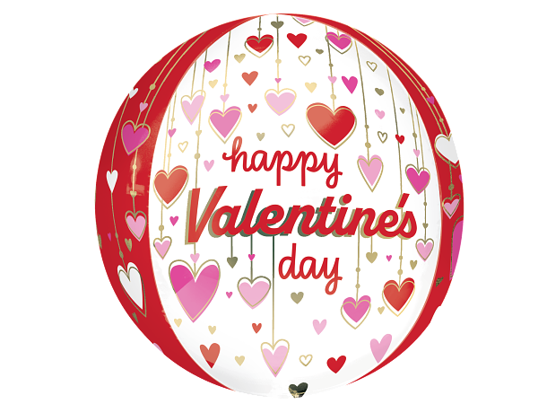 Valentines Day - Dangling Hearts 1 Ballongball - ORBZ - 38x40cm