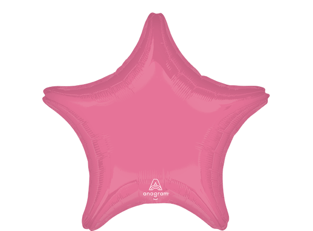 Vibrant Pink 1 Folieballong - Stjerne - 19" (48cm)