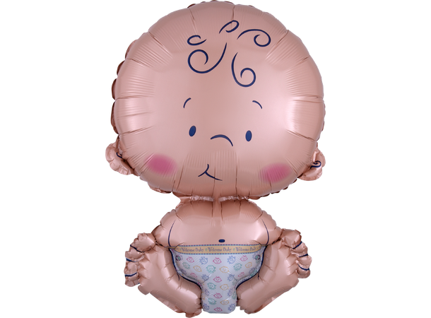 Welcome Baby 1 Stor folieballong med form - 40x60cm