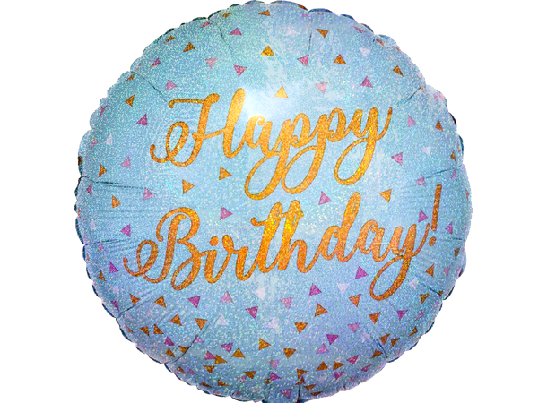 Woo Hoo Birthday 1 Folieballong - Rund - 19" (45cm)