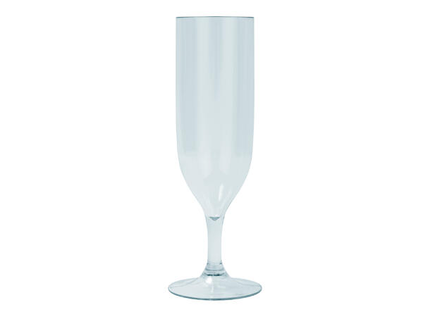 Delivis gjennomsikitg - Lys blå 2 Gjenbrukbare Champagneglass i plast