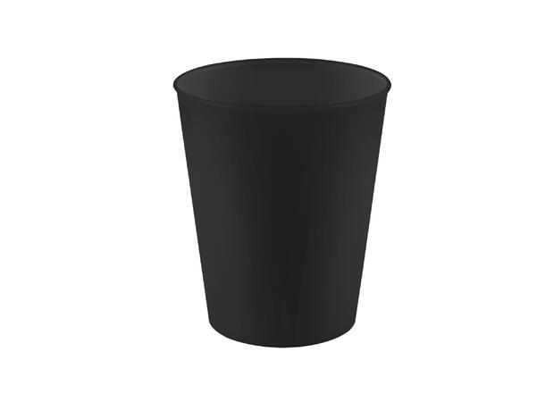 Ensfarget Sort 1 Gjenbrukbar kopp i plast - 2,5dl