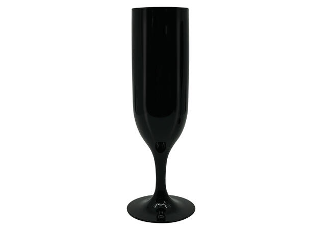 Ensfarget Sort 2 Gjenbrukbare Champagneglass i plast