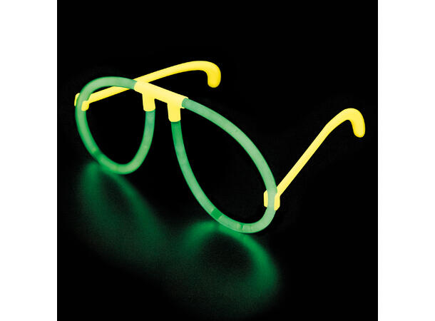 Glowstick Briller - Grønn 2 Glowstick Briller - 15x6cm
