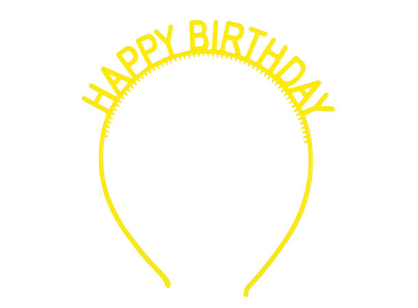 Hårbånd - Happy Birthday - flere farger 4 Tiaraer - Onesize