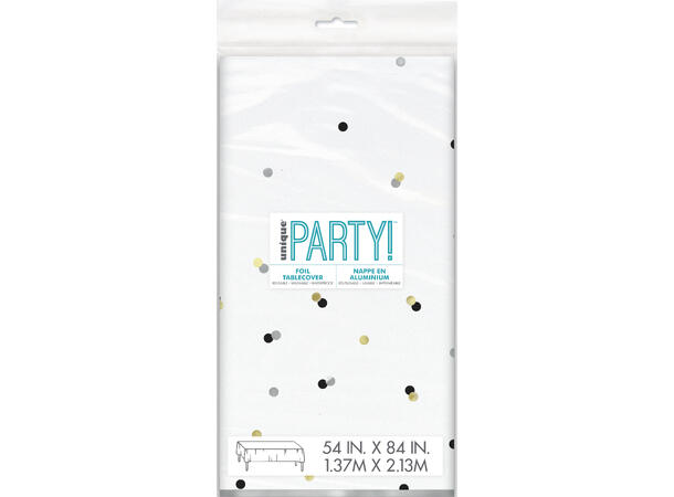 Modern Gold Confetti 1 Plastikduk firkantet - 137x214cm