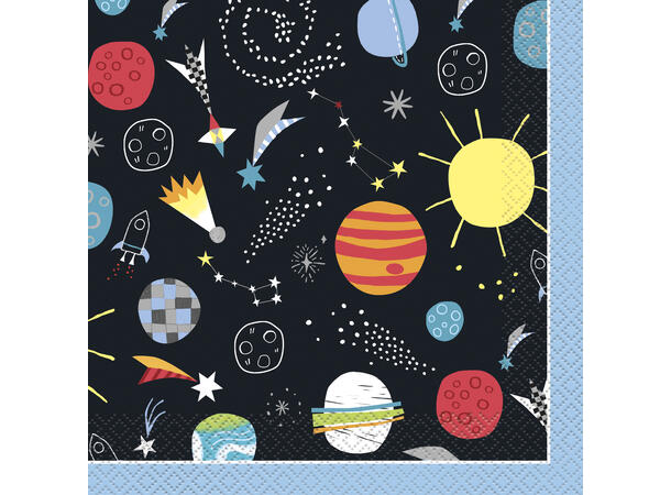Outer Space 16 Lunchservietter - 33x33cm