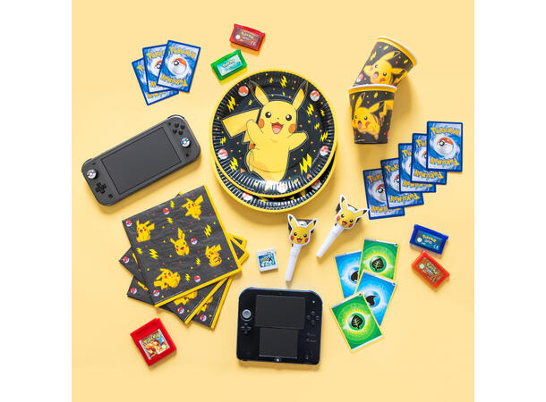 Pokemon 8 Runde tallerkener i papp - 23cm