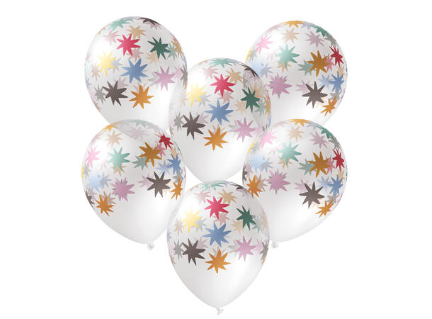 Star Burst 6 Gummiballonger - 13" (33cm)