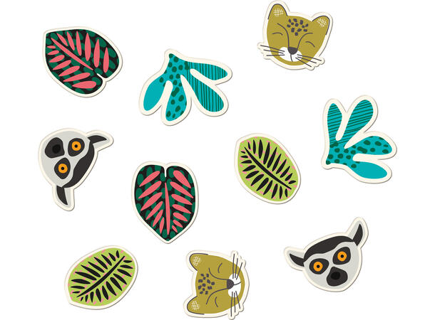 Zoo Party 45 Konfettifigurer i papir - 5x5cm
